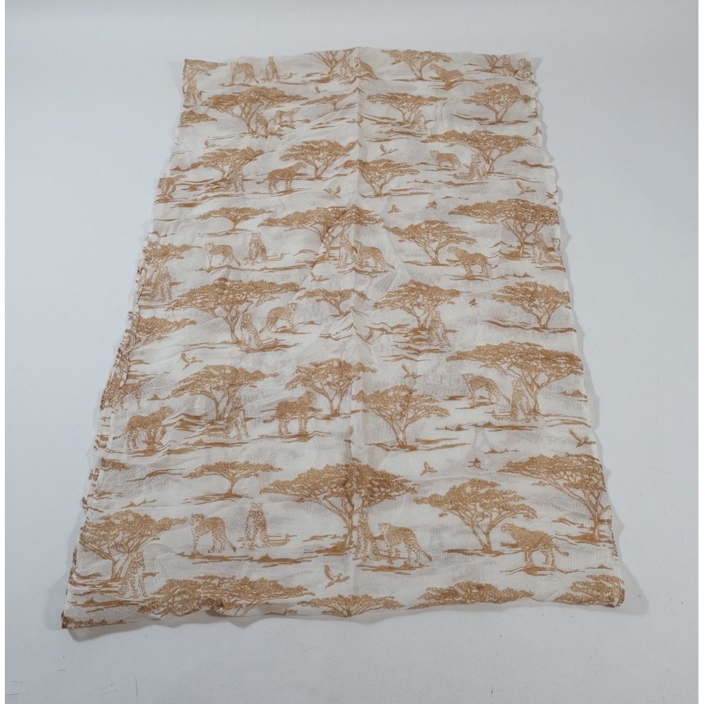 Unbranded Scarf Womens OS Tan Safari Cheetah Toile Infinity Lightweight Wrap